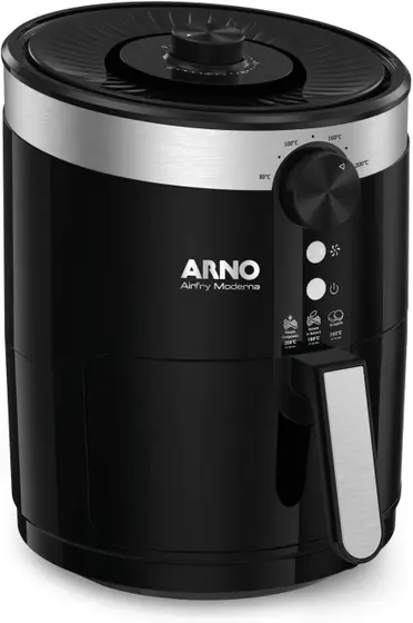 Fritadeira Air Fryer Arno Moderna Sem Oleo Pfry Preta 220V 1200W 3,5L