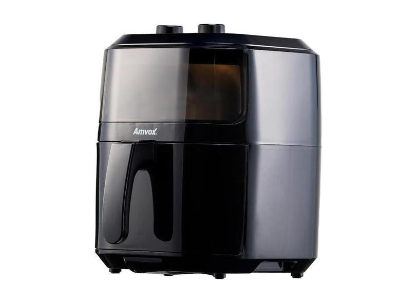 Fritadeira Air Fryer Turbo Cyclo Amvox ARF-1250 5.5L Preta 1400W 220V