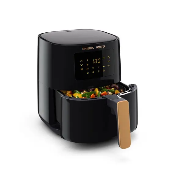 Air Fryer Philips Walita Conectada Série 5000 Preta 1400W 110V RI9255/81