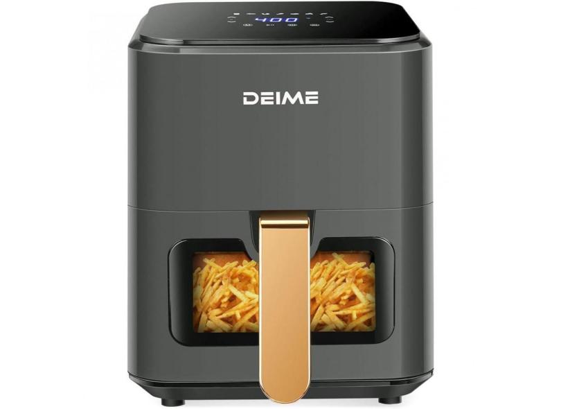 Fritadeira Elétrica Airfryer Deime 4.2L Painel Digital Cinza 110V 1200W