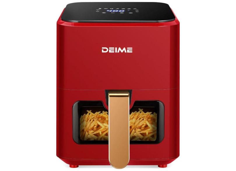 Fritadeira Elétrica Airfryer Deime 4.2L Painel Digital Vermelha 110V 1200W