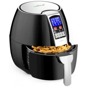 Fritadeira Elétrica Airfryer Sem Óleo NutriChef PKAIRFR54 3.5L Aço Inoxidável Preta 110V 1400W
