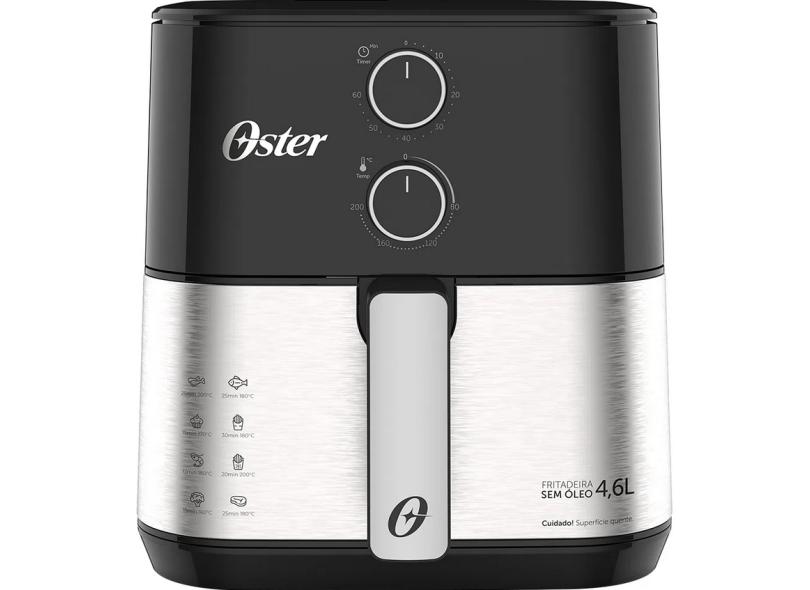 Fritadeira Elétrica Sem Óleo Oster Compact OFRT520 4.6L Inox