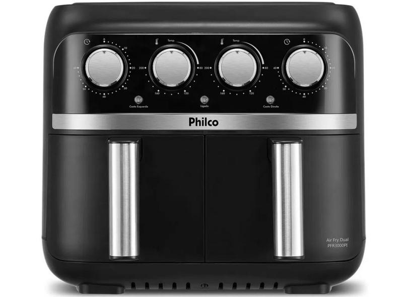 Fritadeira Elétrica Sem Óleo Philco Air Fryer Dual PFR3000PI 4L
