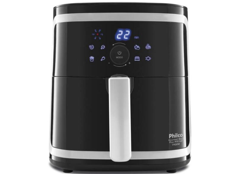Fritadeira Elétrica Sem Óleo Philco Gourmet Black Plus PFR16P 5L Display Digital