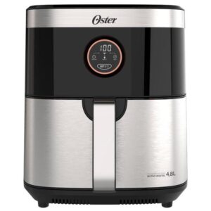 Fritadeira Elétrica Sem Óleo Airfryer Oster 2 em 1 Black Inox 4.8L 1500W Timer 60min