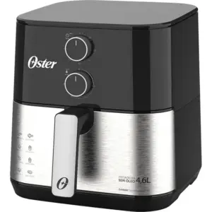 Fritadeira Oster Inox Compact Preta 4,6L Fritadeira Oster Inox Compact Preta 4,6L
