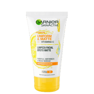 Gel de Limpeza Facial Garnier SkinActive Uniform Matte Vitamina C Antioleosidade 120g Gel de Limpeza Facial Garnier SkinActive Uniform Matte Vitamina C Antioleosidade 120g