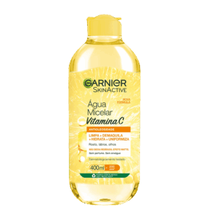 Água Micelar Garnier SkinActive Vitamina C Antioleosidade 400ml Água Micelar Garnier SkinActive Vitamina C Antioleosidade 400ml
