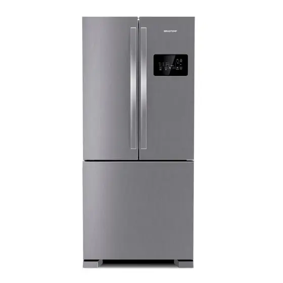 Refrigerador Side Inverse Brastemp 554L Frost Free 3 Portas Inox 220V BRO85AK
