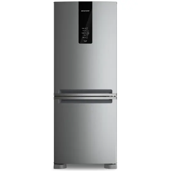 Refrigerador Inverse Duplex Brastemp 447L Frost Free Smart Flow com Gavetão Hortifruti Inox 110V BRE57FKANA