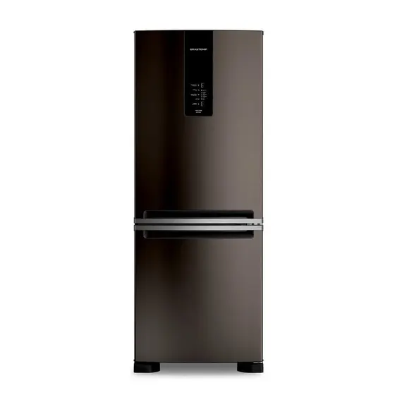 Refrigerador Inverse Brastemp 447L Eclipse Collection Frost Free A+++ com Smart Flow e Fresh Box Black Inox BRE57FE