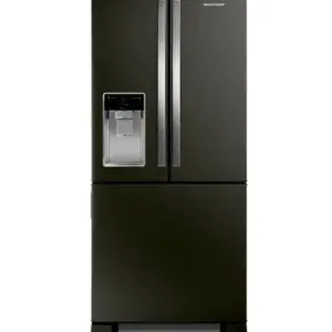 Refrigerador French Door Brastemp 515L Eclipse Collection Frost Free Inverter Água e Gelo na Porta Black Inox BRH85AE Refrigerador French Door Brastemp 515L Eclipse Collection Frost Free Inverter Água e Gelo na Porta Black Inox BRH85AE