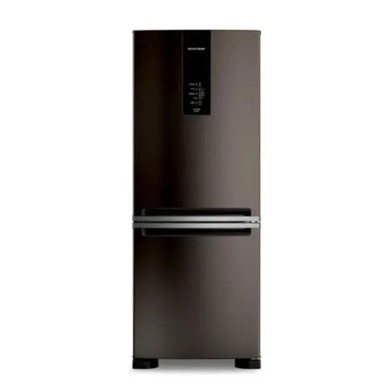 Refrigerador Inverse Brastemp 447L Frost Free com Smart Flow e Fresh Box Preta BRE57FE