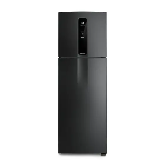 Refrigerador Duplex Electrolux 390L Frost Free Inverter Efficient AutoSense Black Inox Look IF43B
