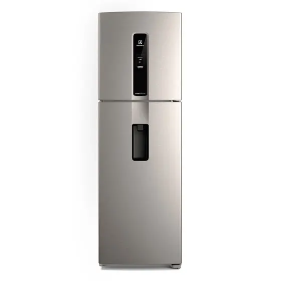 Refrigerador Duplex Electrolux 409L Frost Free Inverter Água na Porta com AutoSense Inox Look IW46S