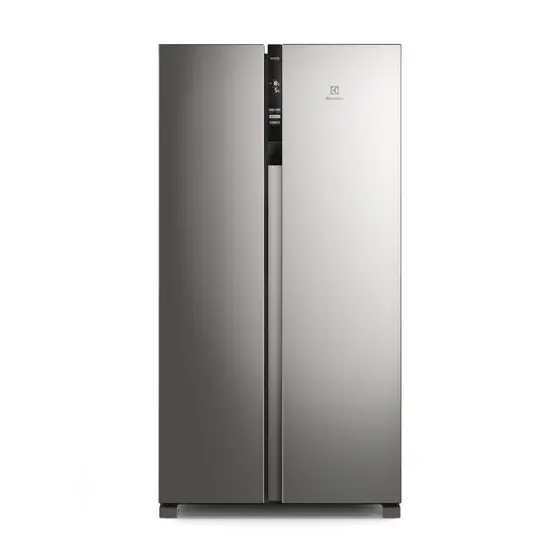 Refrigerador Side by Side Electrolux 435L Frost Free Inverter Efficient com AutoSense Inox Look IS4S