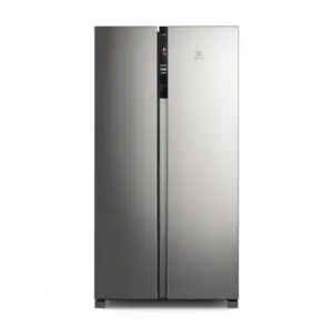 Refrigerador Side by Side Electrolux 435L Frost Free Efficient AutoSense Inverter Inox Look IS4S Refrigerador Side by Side Electrolux 435L Frost Free Efficient AutoSense Inverter Inox Look IS4S