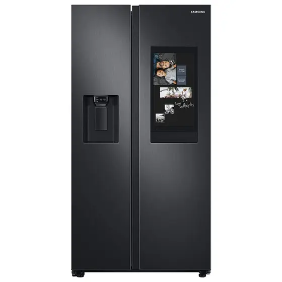 Refrigerador Side By Side Samsung 585L Family Hub com Soundbar Black Inox RS58