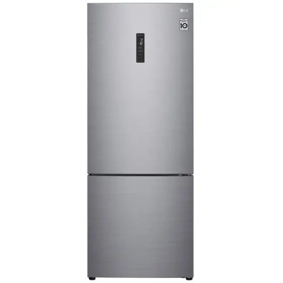 Refrigerador Inverse LG 451L Bottom Freezer Sistema Inverter Alta Capacidade Moderno Platinum 110V GC-B569NLLM