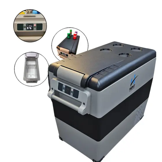 Refrigerador Portátil Hent 50L para Camping Motorhome Caminhão Quadrivolt