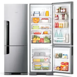 Refrigerador Inverse Consul 397L Frost Free 2 Portas Inox CRE44BK Refrigerador Inverse Consul 397L Frost Free 2 Portas Inox CRE44BK