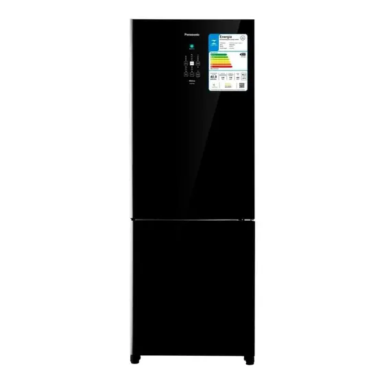 Refrigerador Inverse Panasonic 480L A+++ Frost Free 2 Portas Tecnologia Inverter Preto Glass NR-BB71GVFB