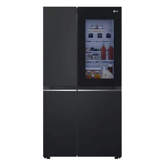 Refrigerador Side by Side Smart LG 647L Frost Free Inverter InstaView Black Inox GC-V257SQV