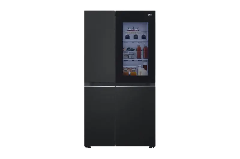 Refrigerador Side by Side Smart LG 647L Inverter InstaView Black Inox GC-V257SQV