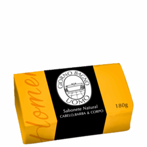Sabonete em Barra Giorno Uomo Cabelo Barba e Corpo Amarelo 180g