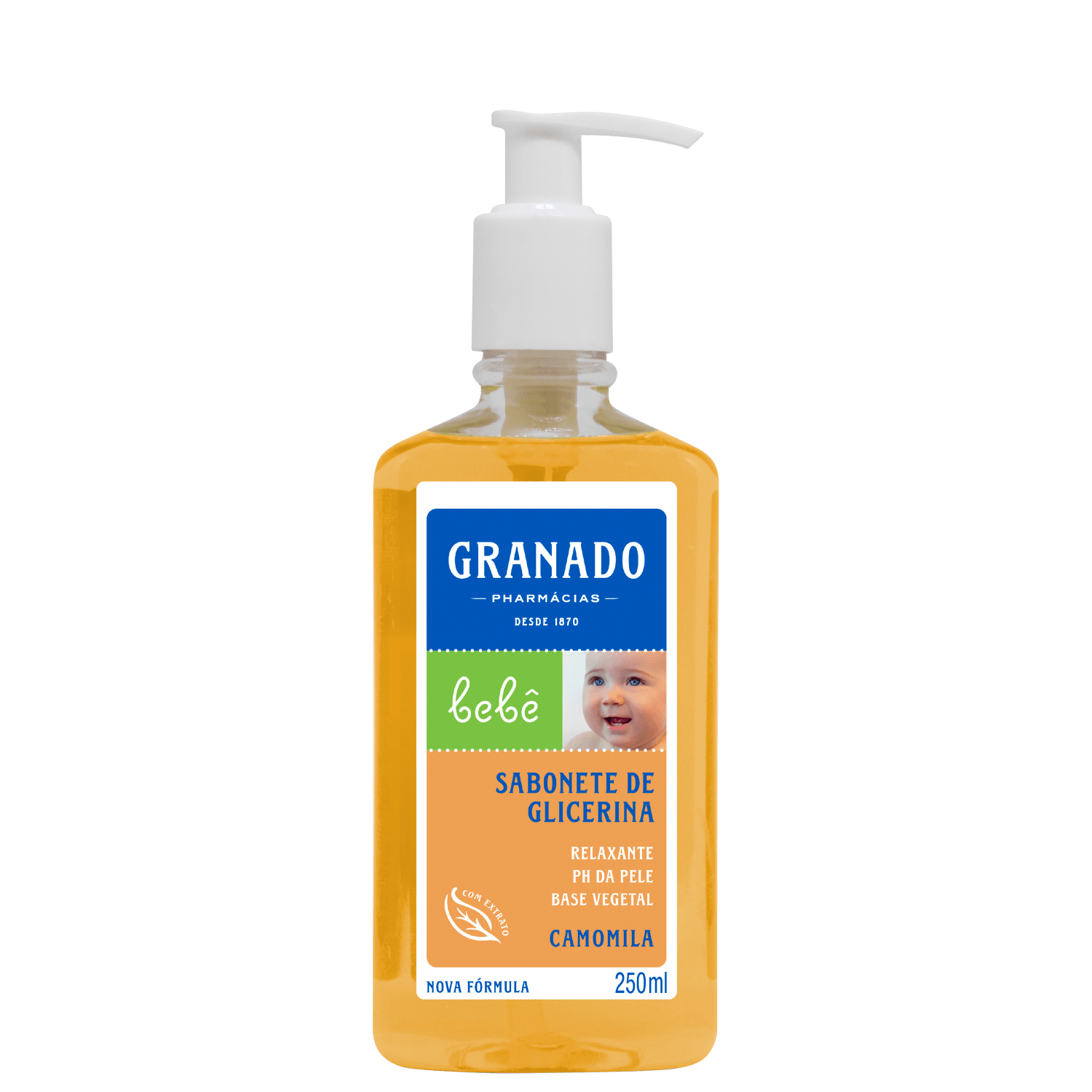 Sabonete Líquido Granado Bebê Glicerina Camomila 250ml