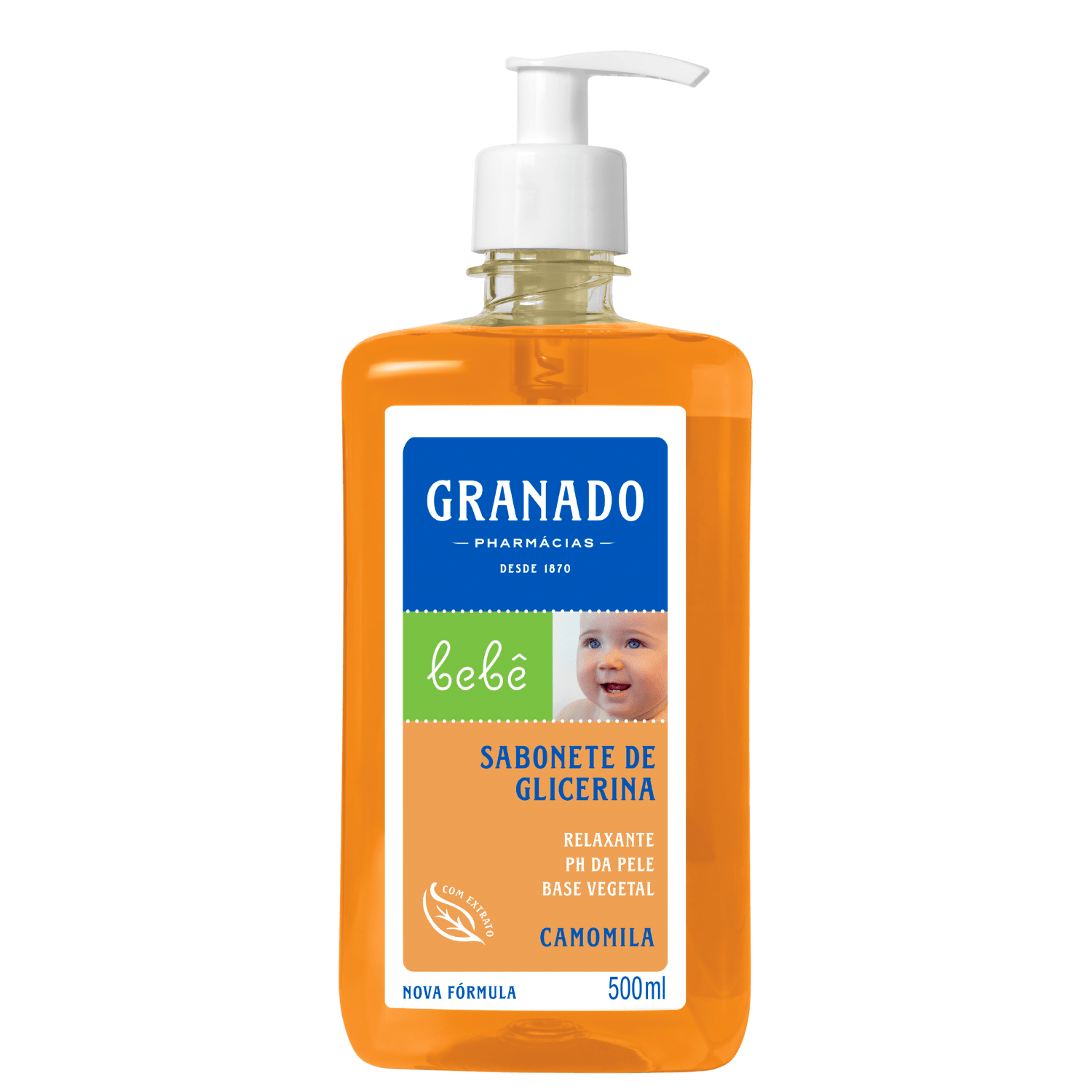 Sabonete Líquido Granado Bebê Glicerina Camomila 500ml