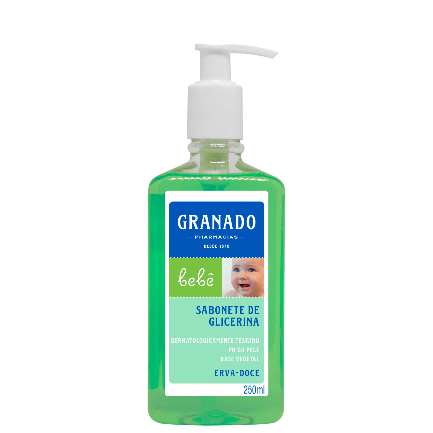 Sabonete Líquido Granado Bebê Glicerina Erva Doce 250ml