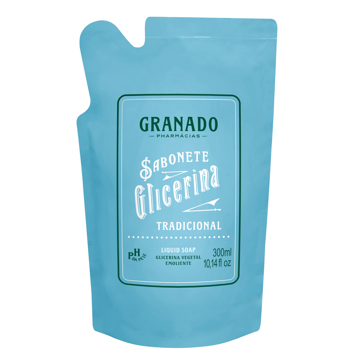 Sabonete Líquido Refil Granado Glicerina Tradicional 300ml