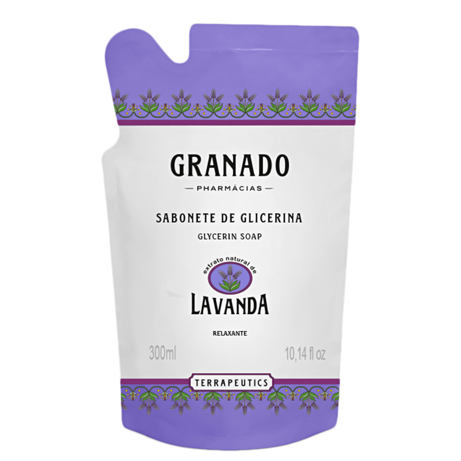 Sabonete Líquido Refil Granado Terrapeutics Glicerina Lavanda 300ml
