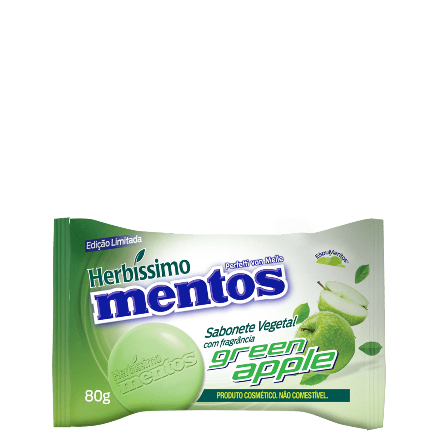 Sabonete Vegetal Herbíssimo Mentos Green Apple 80g