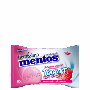 Sabonete Vegetal Herbíssimo Mentos Yogurt Morango 80g