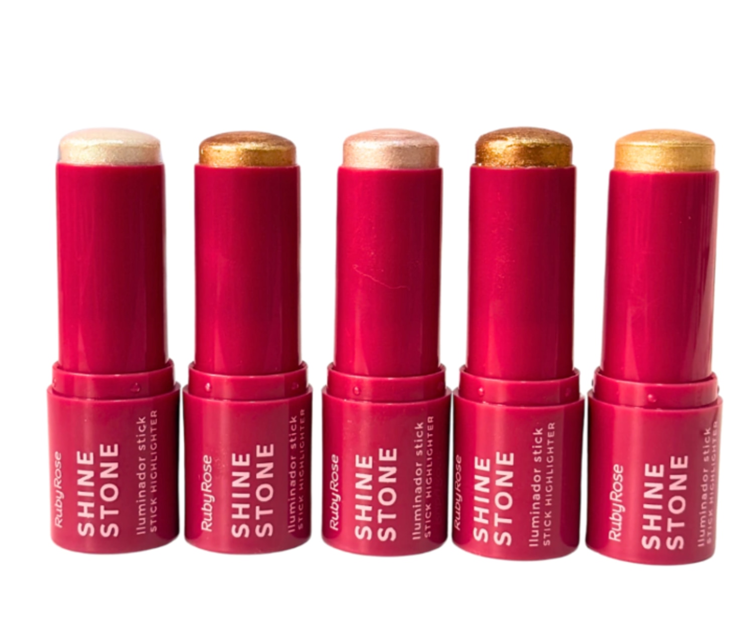 Iluminador Ruby Rose Stick Shine Stone Sparkle Moon Linha Rosa Lançamento