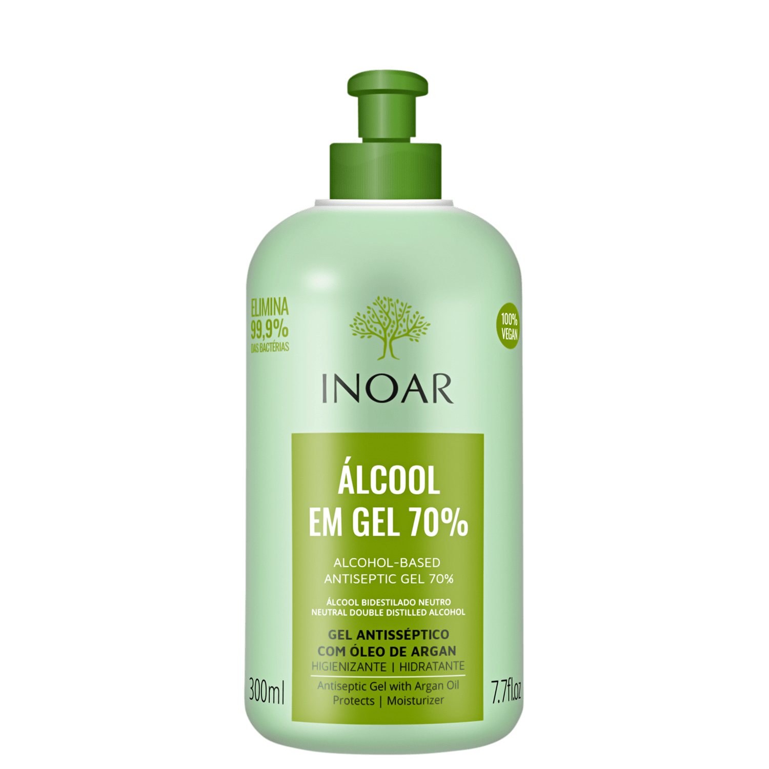 Gel Antisséptico Inoar Álcool Gel 70% 300ml