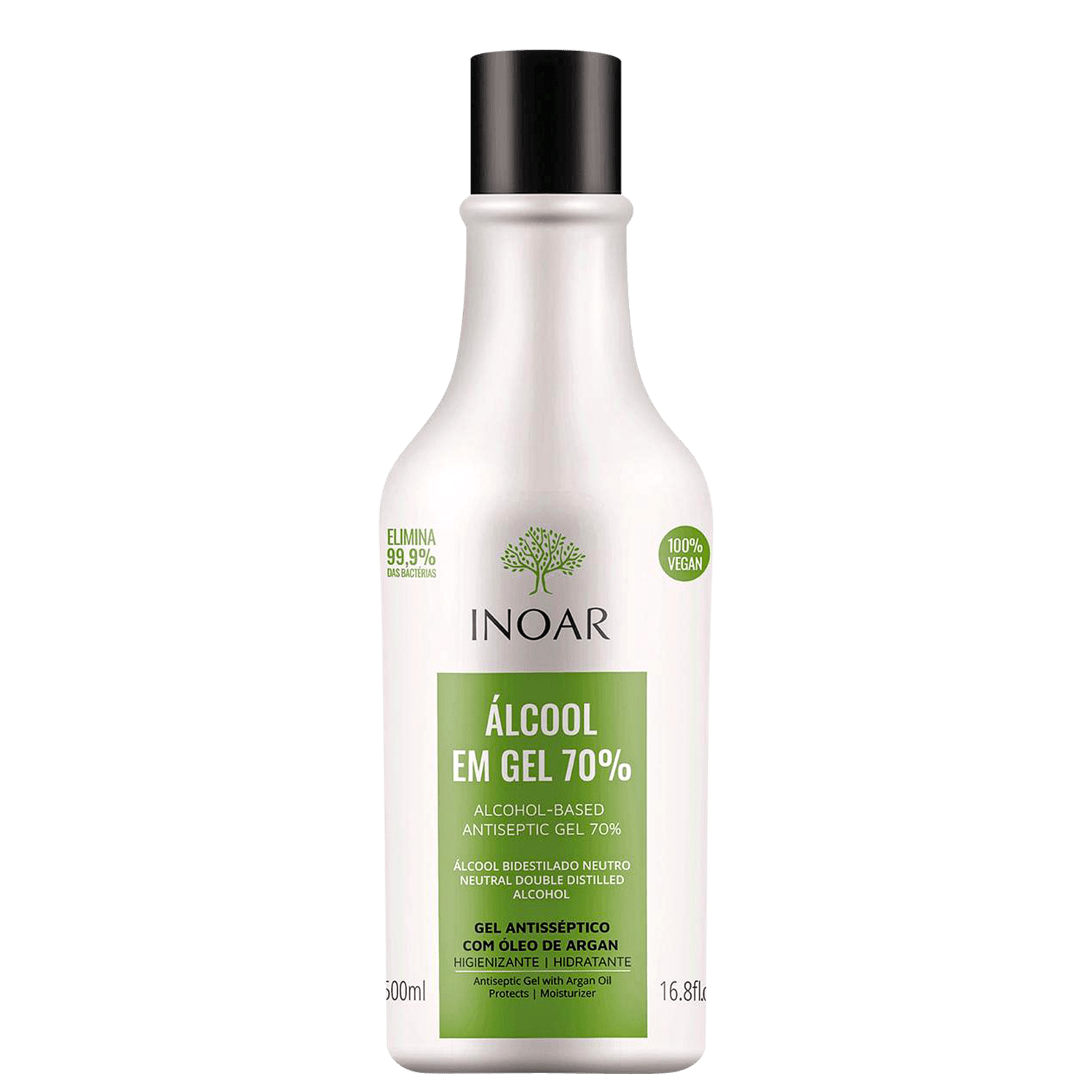 Gel Antisséptico Inoar Álcool Gel 70% 500ml