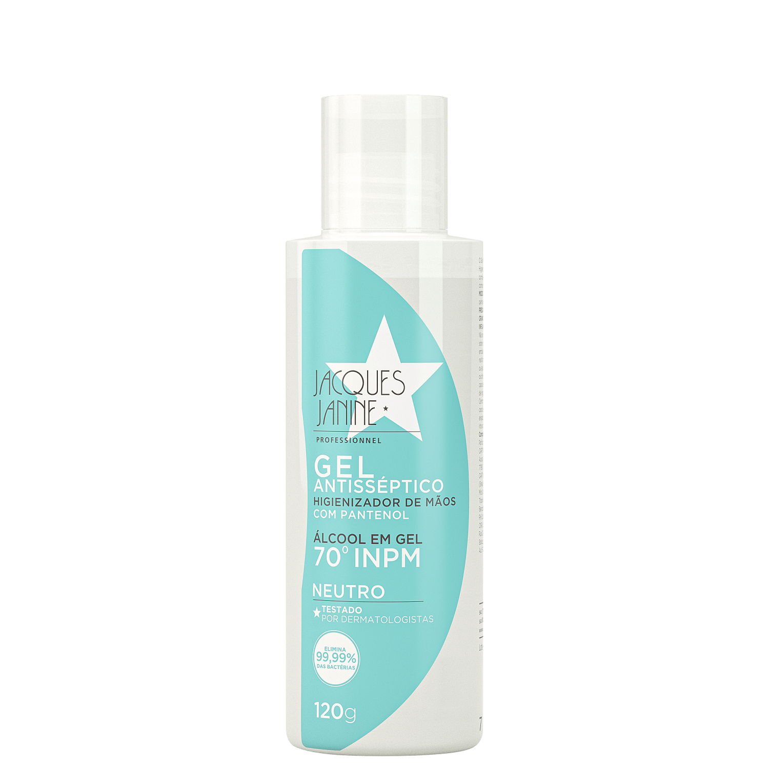 Gel Antisséptico Jacques Janine Professionnel Álcool Gel 70% 120g