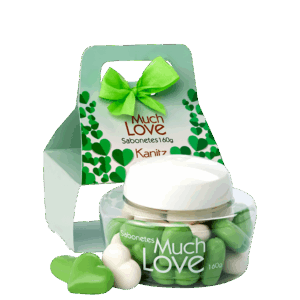 Sabonetes Kanitz Much Love Mini Coração Green 160g