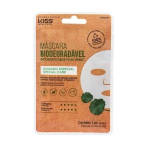 Máscara Facial Kiss New York Biodegradável Cuidado Especial 1 unidade