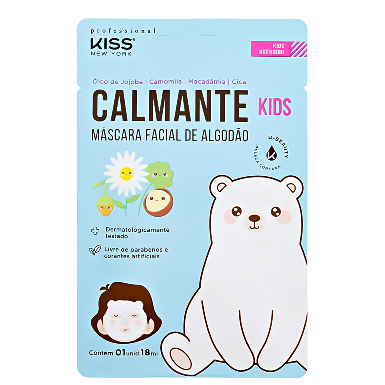 Máscara Facial Infantil Kiss New York Calmante 18ml