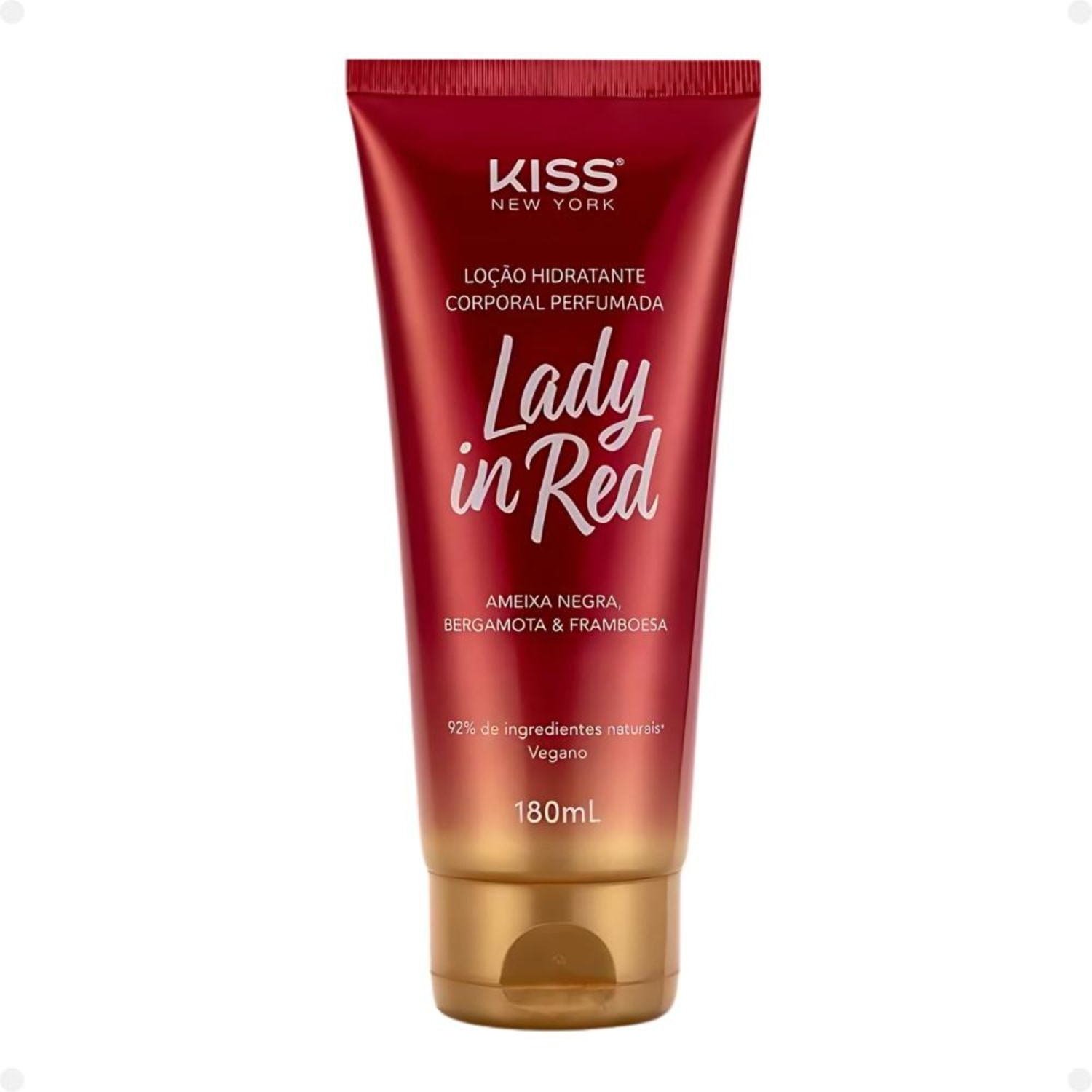Loção Corporal Kiss New York Lady in Red Hidratante 180ml