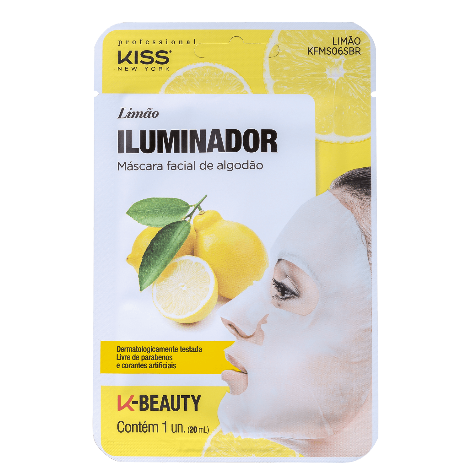 Máscara Iluminadora Kiss New York Limão 20ml