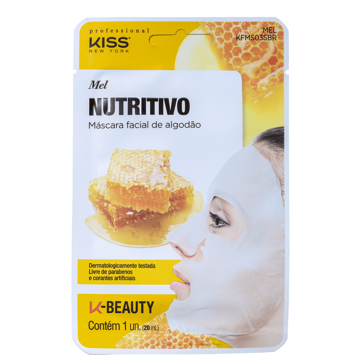 Máscara Facial Kiss New York Mel Nutritivo 20ml