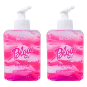 Kit 2 Hidratante Blow Girl Aveludado Beijável Morango Região Pélvica e Virilha 320ml