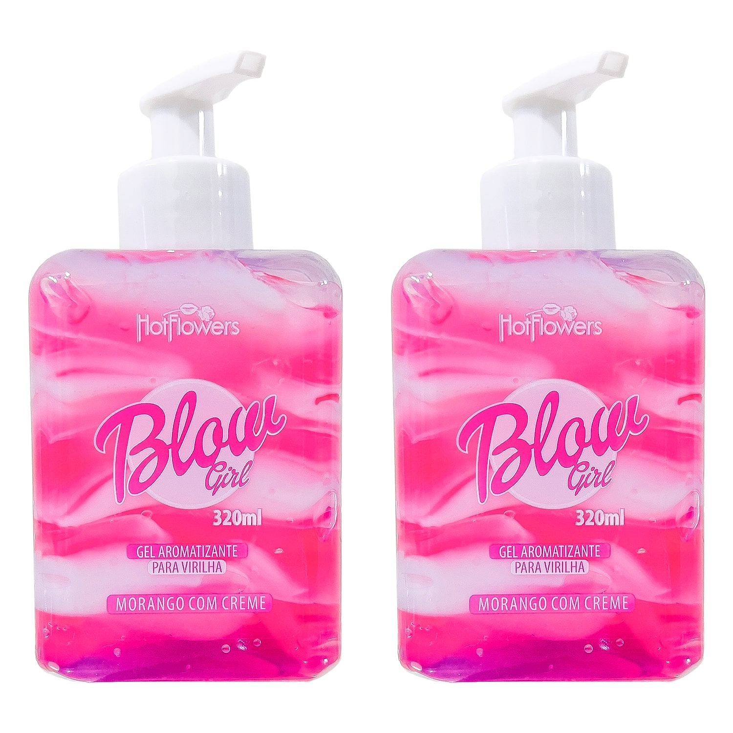 Kit 2 Hidratante Blow Girl Aveludado Beijável Morango Região Pélvica e Virilha 320ml
