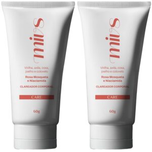 Kit 2 Clareador Corporal Mivs Virilha Axila Coxa Cotovelo Joelho